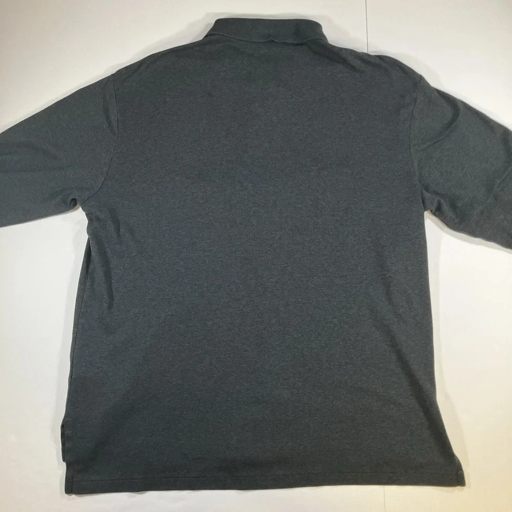 Polo Ralph Lauren Long Sleeve Polo‎ Mens 2XLT Big Tall Charcoal Heather Pony